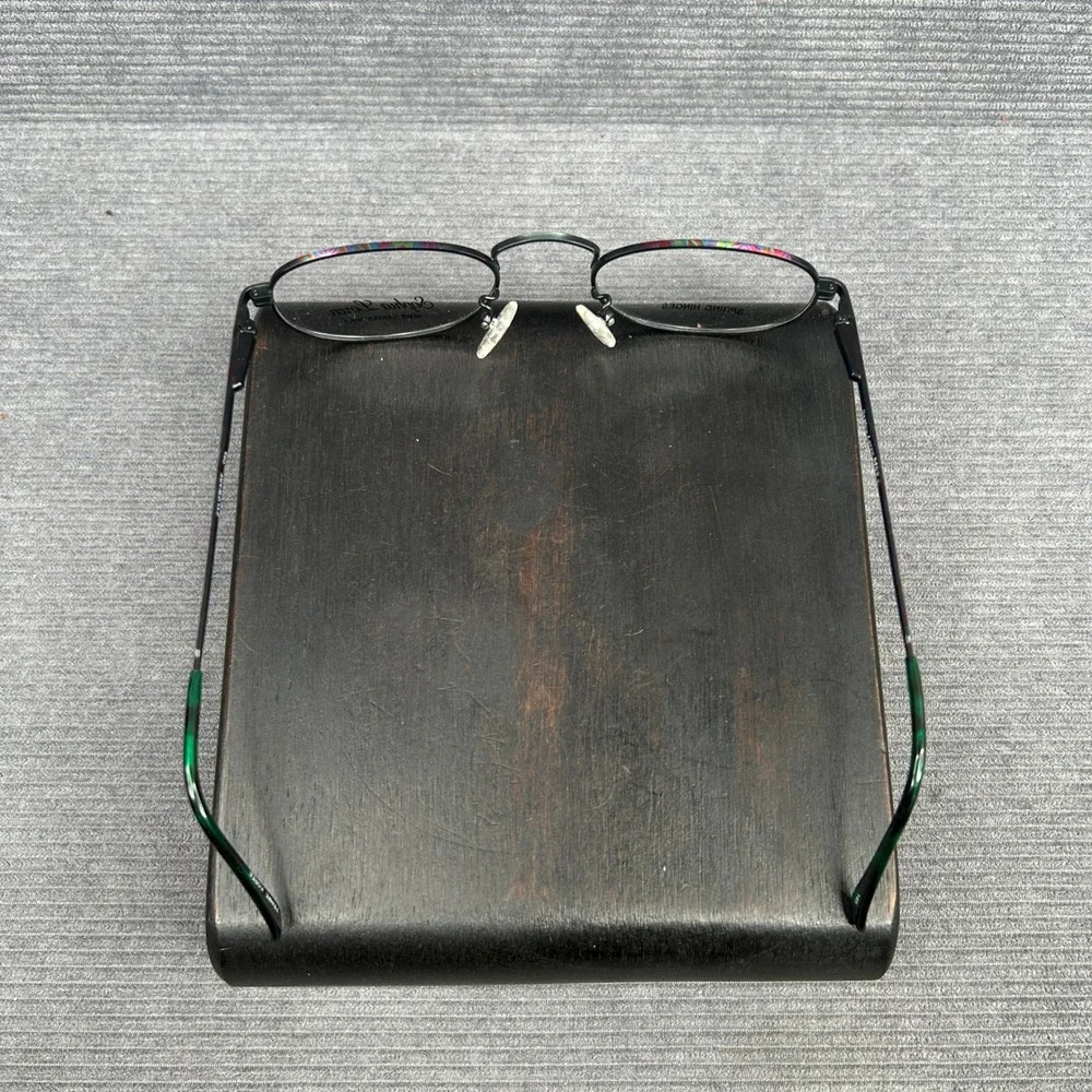 Sophia Loren M52 Zyloware Y2k Eyeglass Frames Green Multi Color Oval Spring